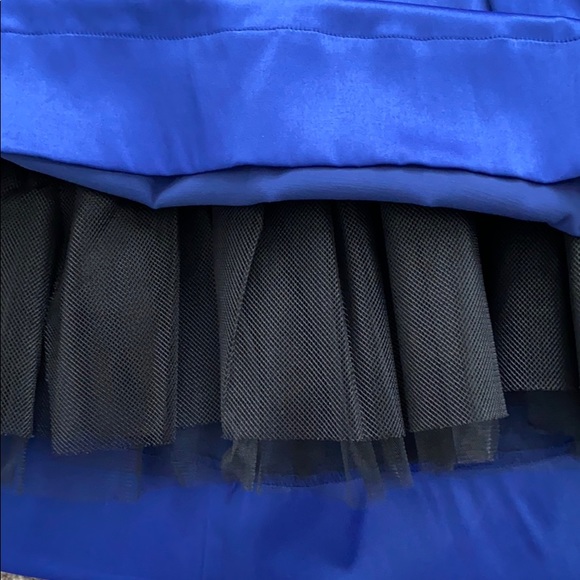 Cobalt Satin Mini Dress - Picture 8 of 8